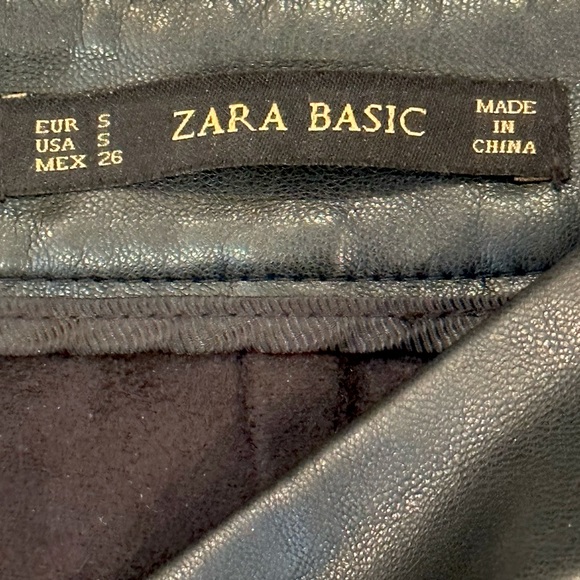Zara Faux Leather Midi Skirt Sz. Small - Picture 8 of 9